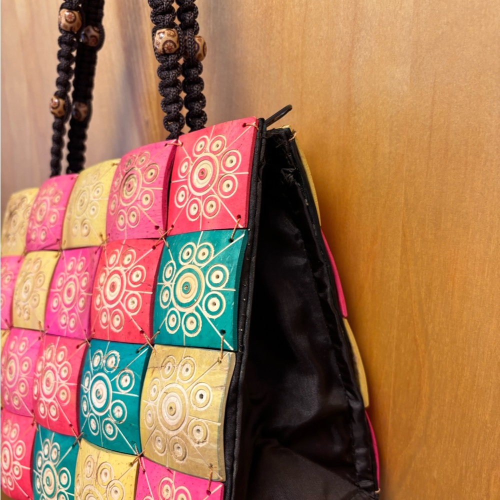 Cute Multi Colored Tile Handbag - image 4